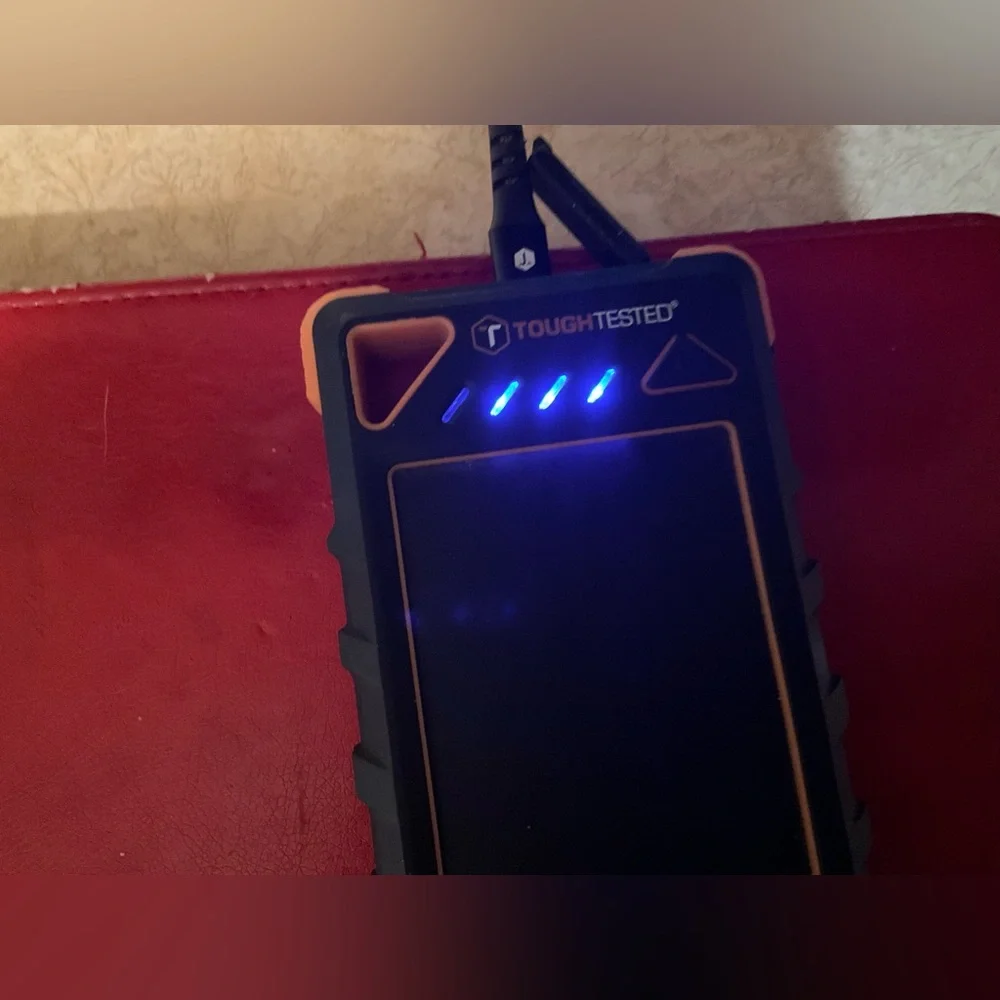 ToughTested: Solar power charger bank withflashlight feature 3 piece bundle/set